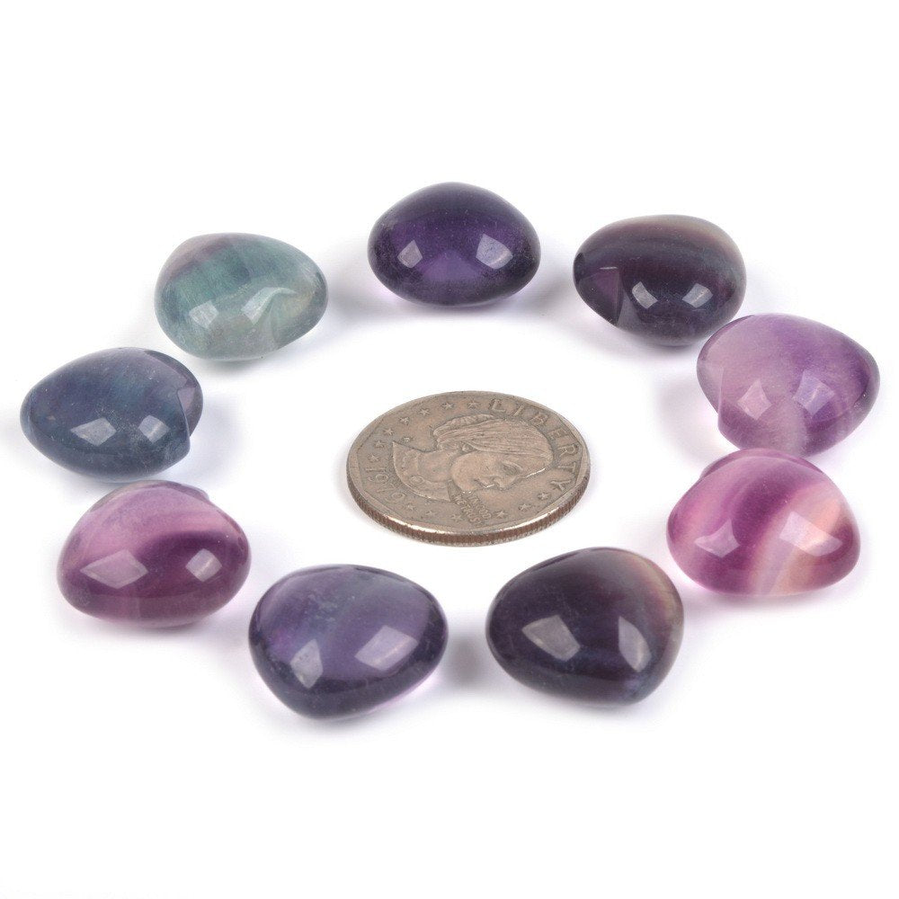 Rainbow Fluorite Puffy Hearts | Woodland Apothecary®