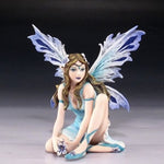Blue Fairy Sitting With Flower | Woodland Apothecary®