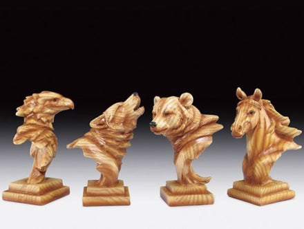 Wood Like Carved Statute (Eagle, Wolf, Bear or Horse) | Woodland Apothecary®