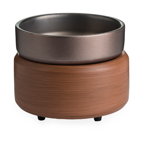 Pewter Walnut 2-in-1 Candle/Wax Melt Warmer | Woodland Apothecary™