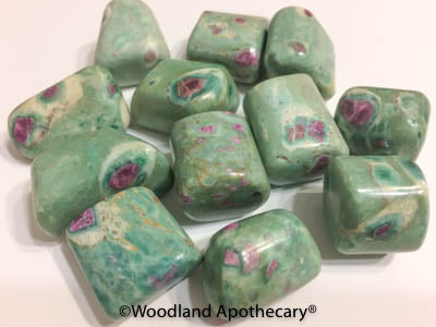 Ruby in Fuchsite Tumbled Stones | Woodland Apothecary®