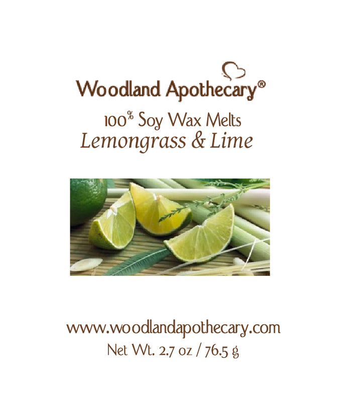 Lemongrass & Lime  Soy Wax Melts | Woodland Apothecary®